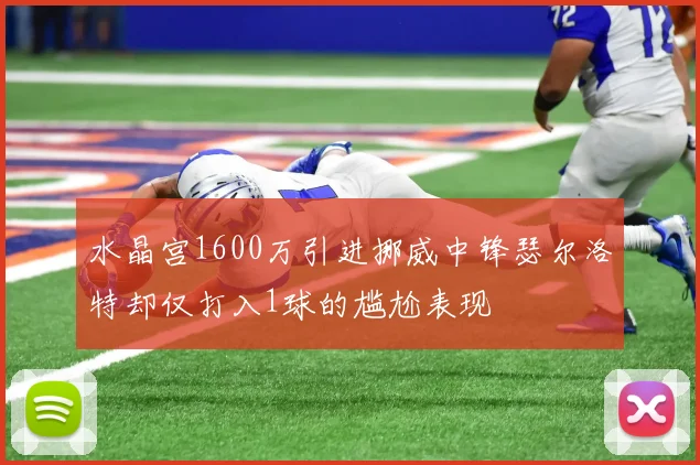 水晶宫1600万引进挪威中锋瑟尔洛特却仅打入1球的尴尬表现